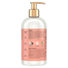 SheaMoisture pump dispenser close-up for easy, mess-free application