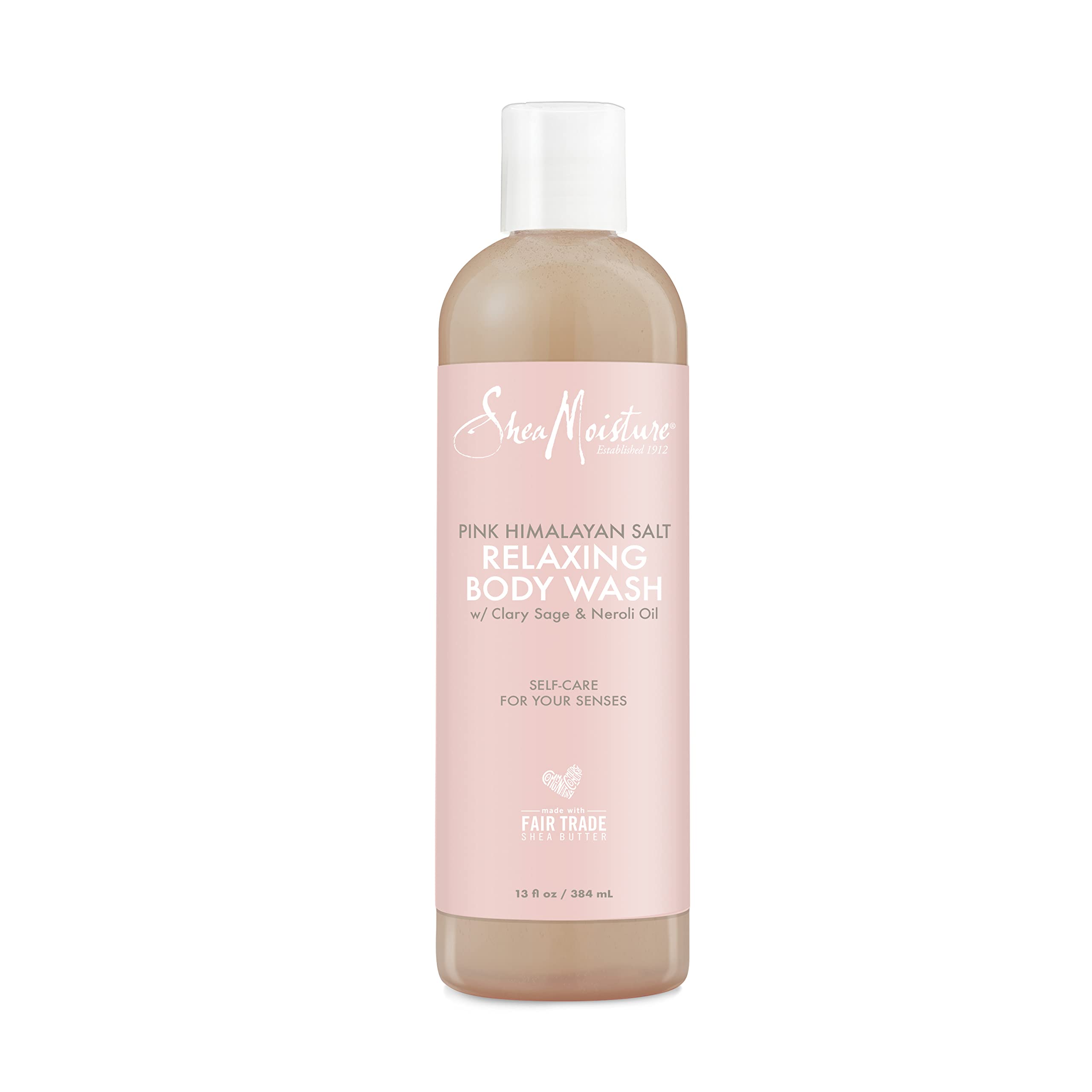 SheaMoisture front bottle view showing relaxing body wash benefits