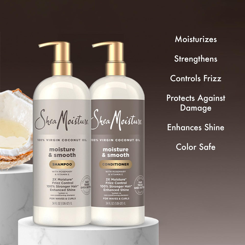 SheaMoisture shampoo lather in hand showing gentle cleansing action