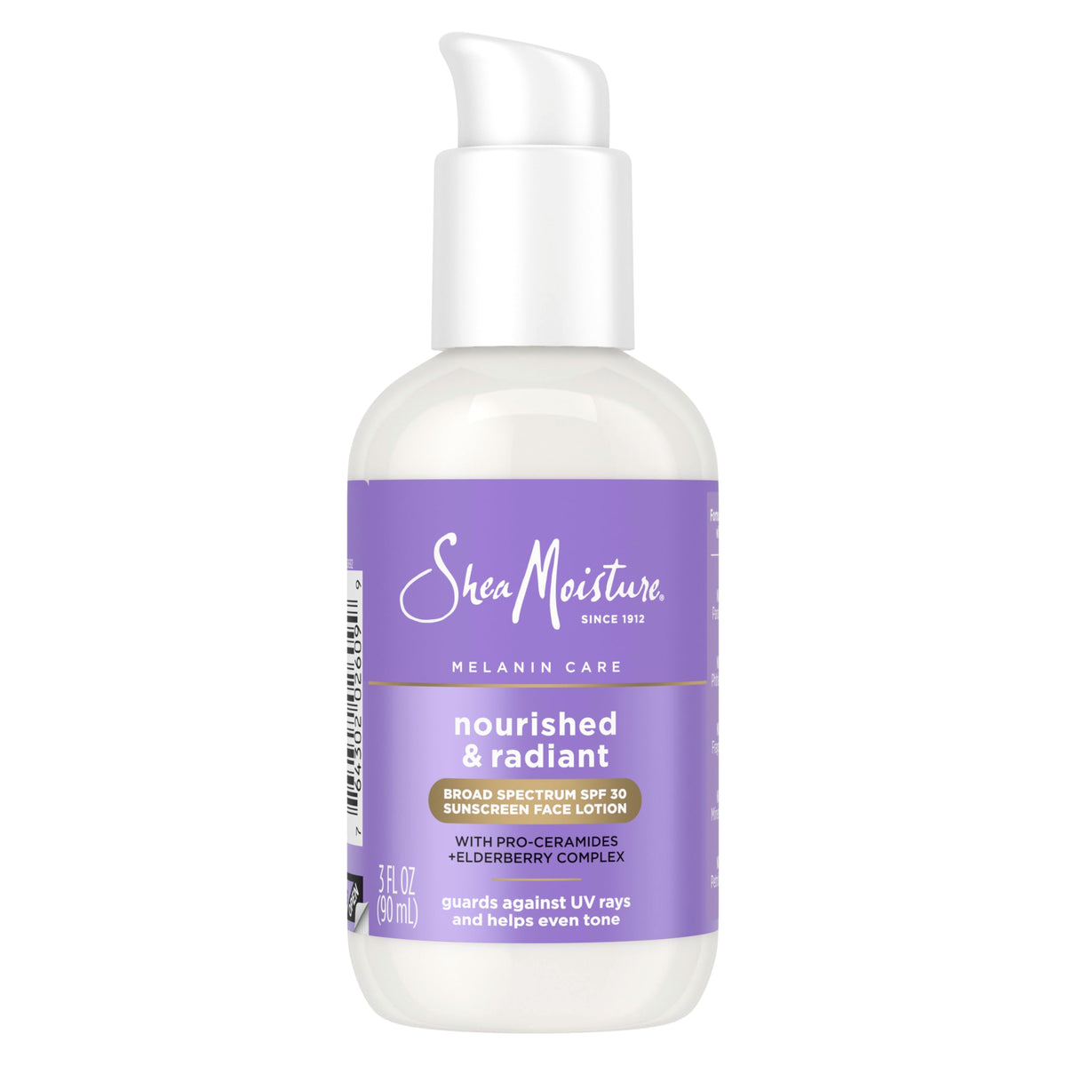 SheaMoisture front packaging showing SPF 30 and benefits