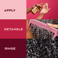 SheaMoisture results on styled curls showing enhanced shine and softer texture