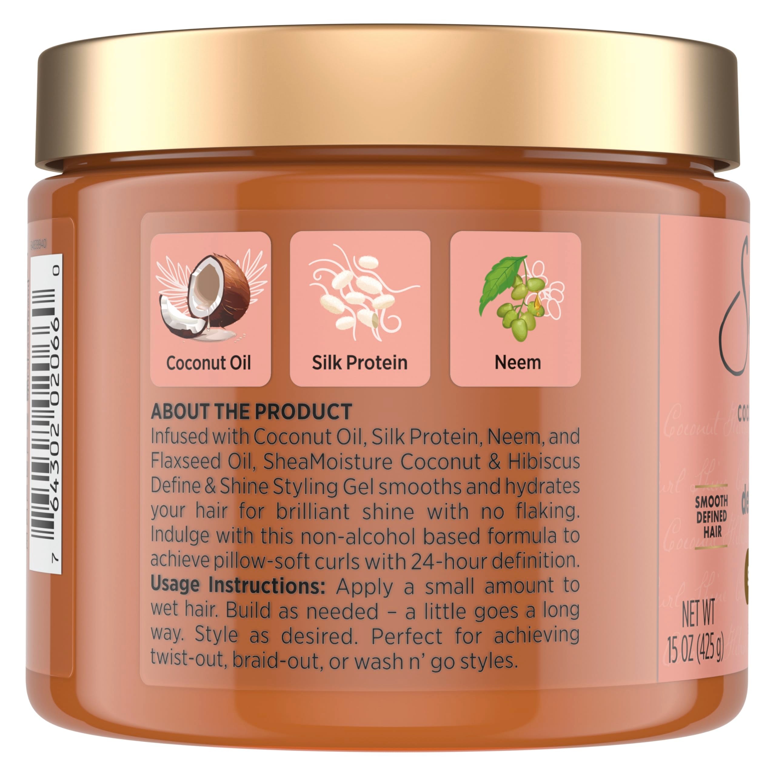 SheaMoisture gel texture close-up highlighting smooth, non-greasy shine