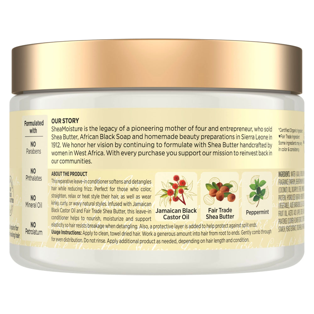 SheaMoisture creamy leave-in texture close-up for easy detangling