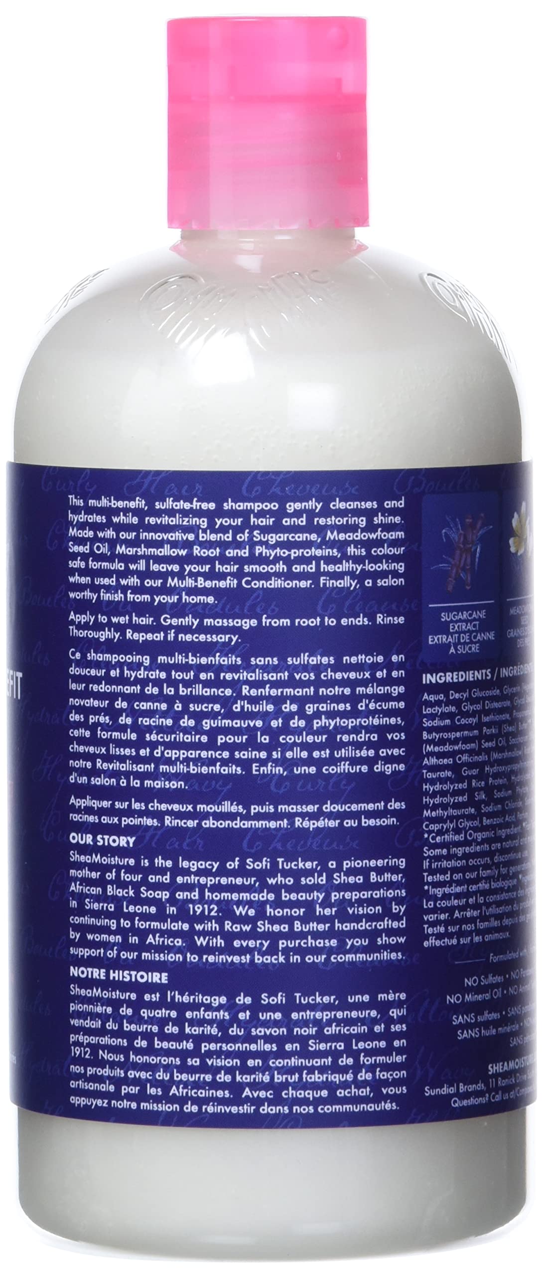 SheaMoisture shampoo gel texture close-up demonstrating smooth hydration