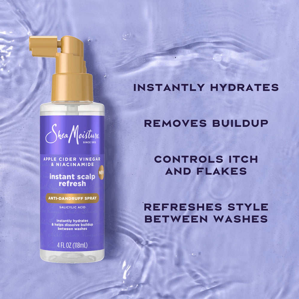 SheaMoisture fine mist texture on hand demonstrating lightweight hydration