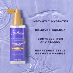 SheaMoisture fine mist texture on hand demonstrating lightweight hydration