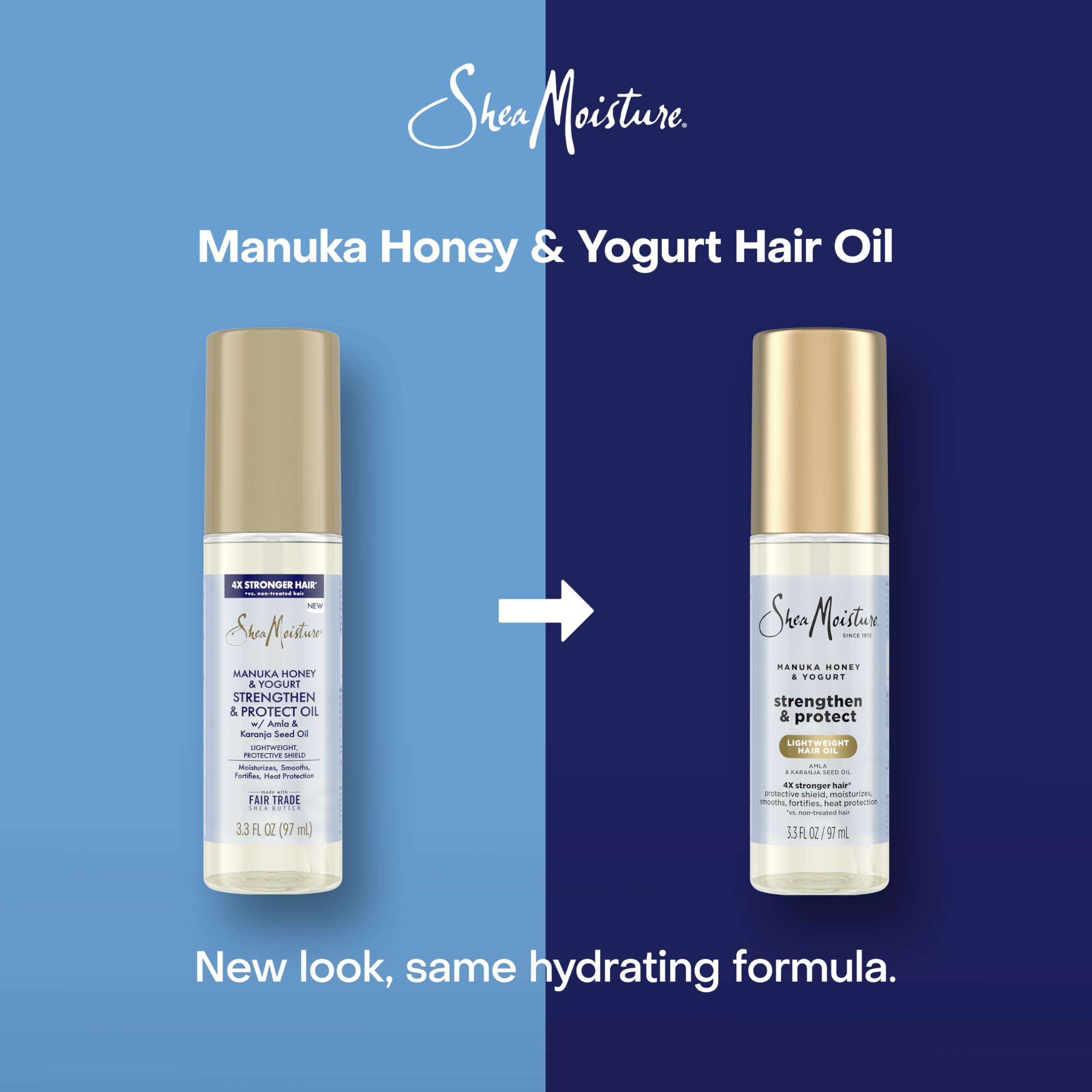 SheaMoisture oil texture on hand demonstrating non-greasy absorption and hydration