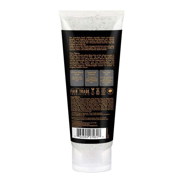 SheaMoisture textured gel close-up revealing exfoliating particles