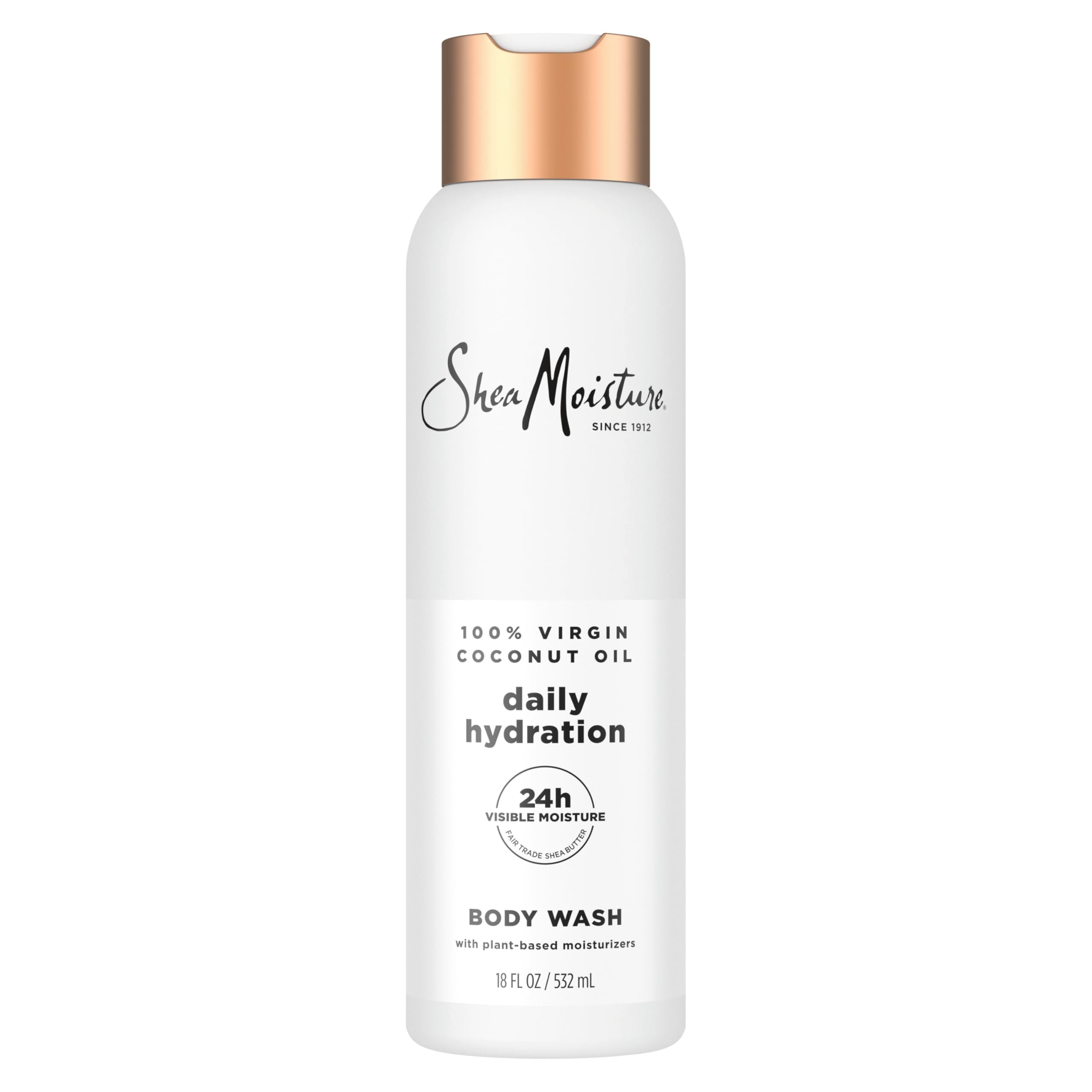 SheaMoisture front packaging of body wash showing brand and hydration benefit