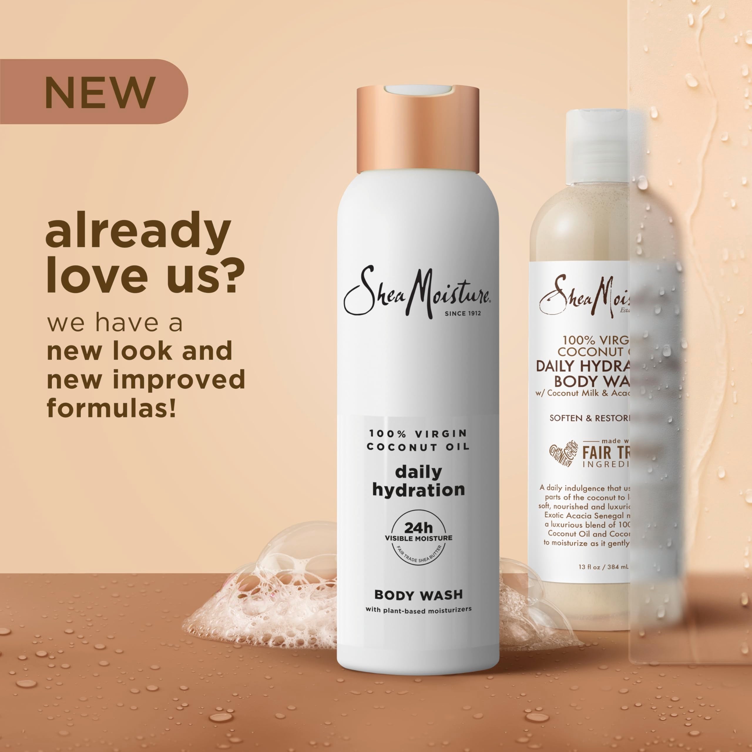 SheaMoisture pump close-up highlighting easy dispensing and hygienic use