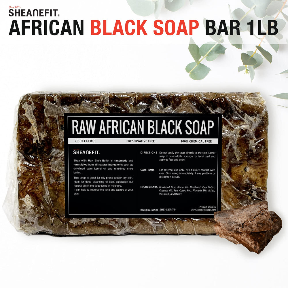 Sheanefit close-up of grainy soap texture highlighting gentle exfoliation