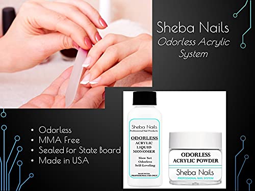 Sheba Nails in-salon workstation lifestyle showing low-odor comfortable environment