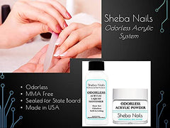 Sheba Nails in-salon workstation lifestyle showing low-odor comfortable environment