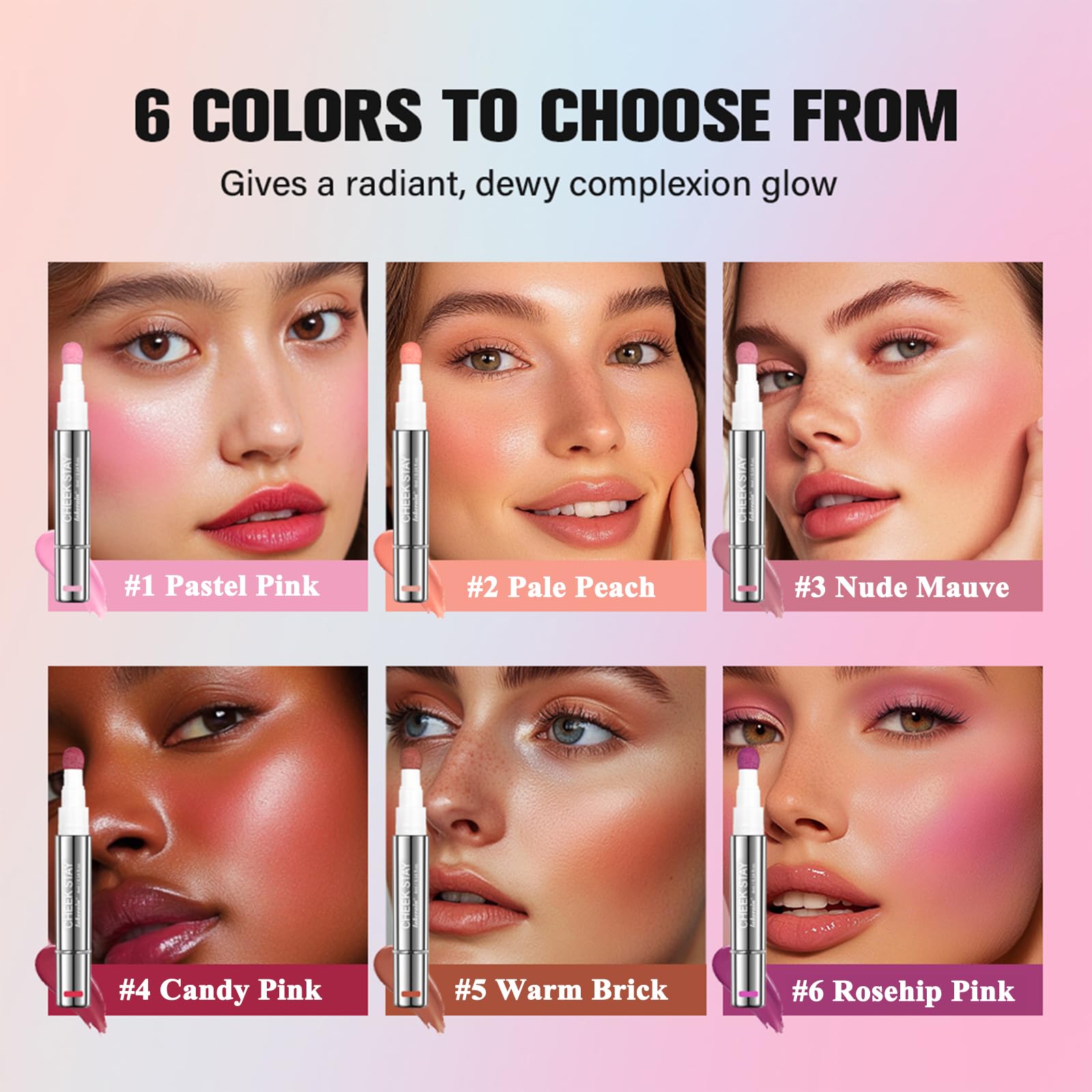 SHEEYOON texture swatches on skin showing blendable pigment benefit