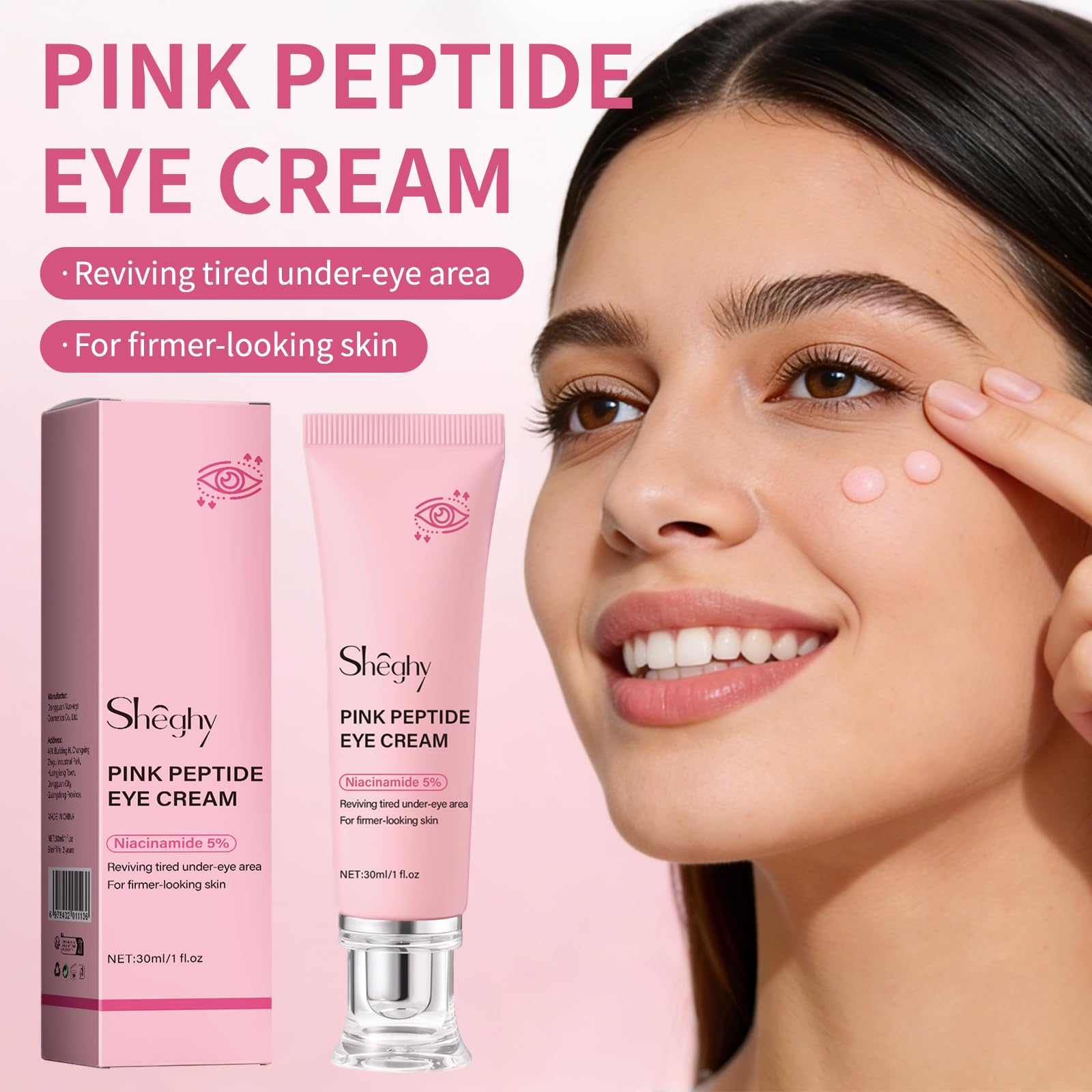 Sheghy close-up texture of pink cream demonstrating smooth hydration