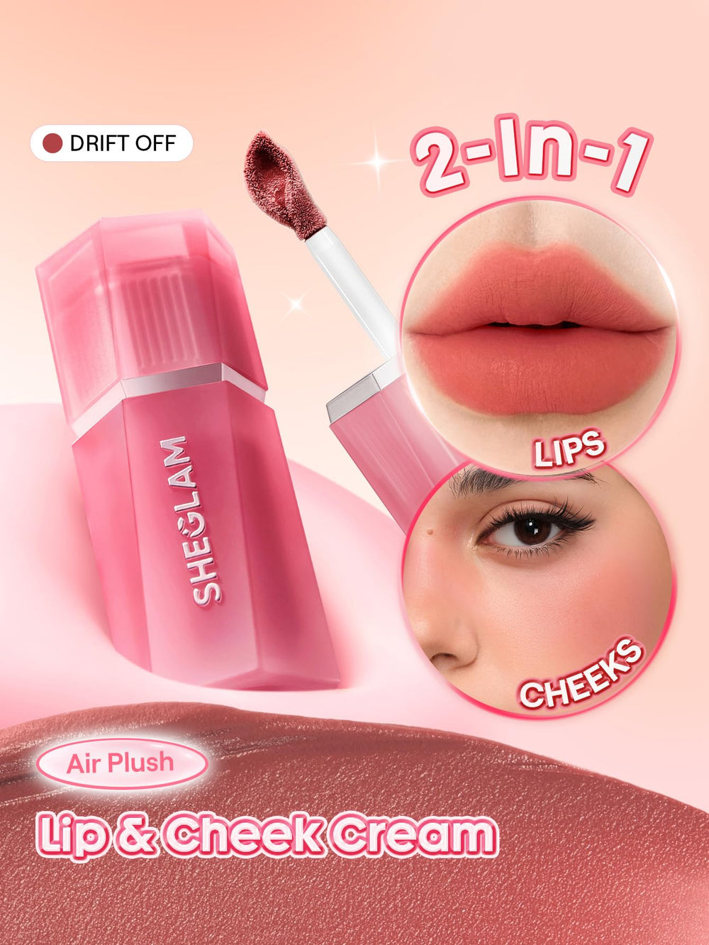 SHEGLAM applicator closeup highlighting precision leaf tip for accurate placement benefit