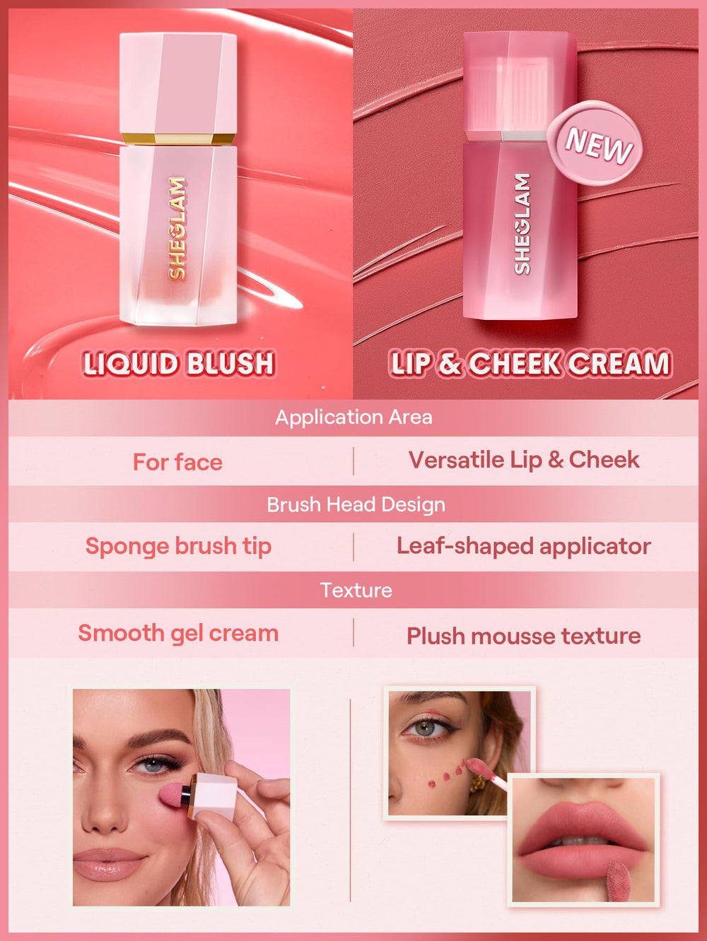 SHEGLAM mousse texture close-up showing airy formula for lightweight comfort benefit