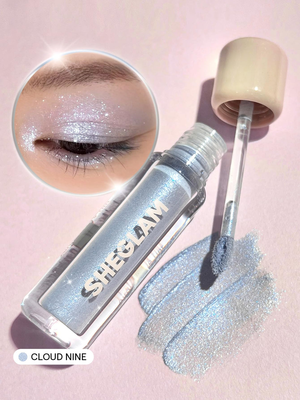 SHEGLAM swatches on skin showing buildable shimmer and color payoff