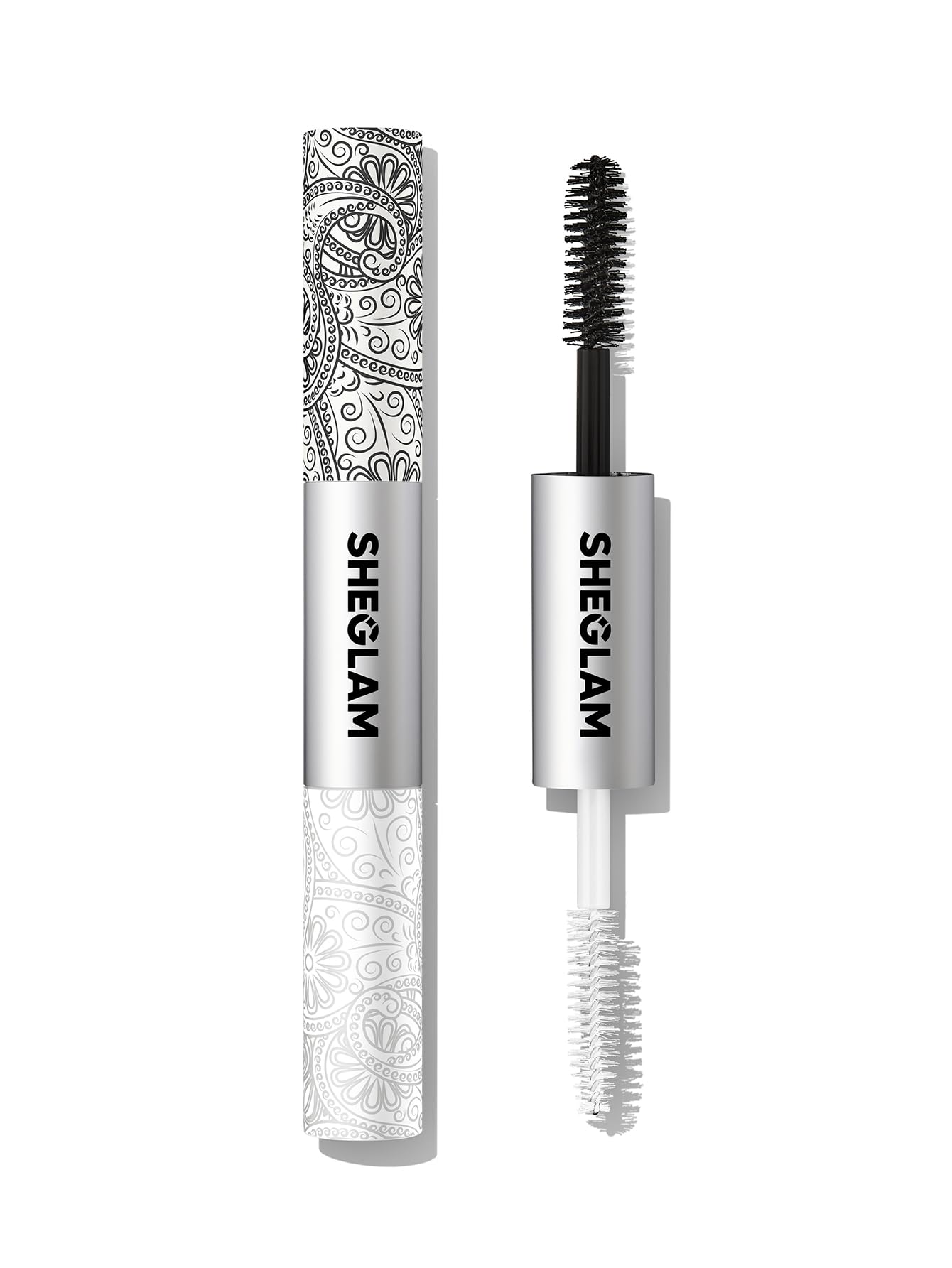 SHEGLAM front packaging showing dual-ended primer and tubing mascara, travel-friendly