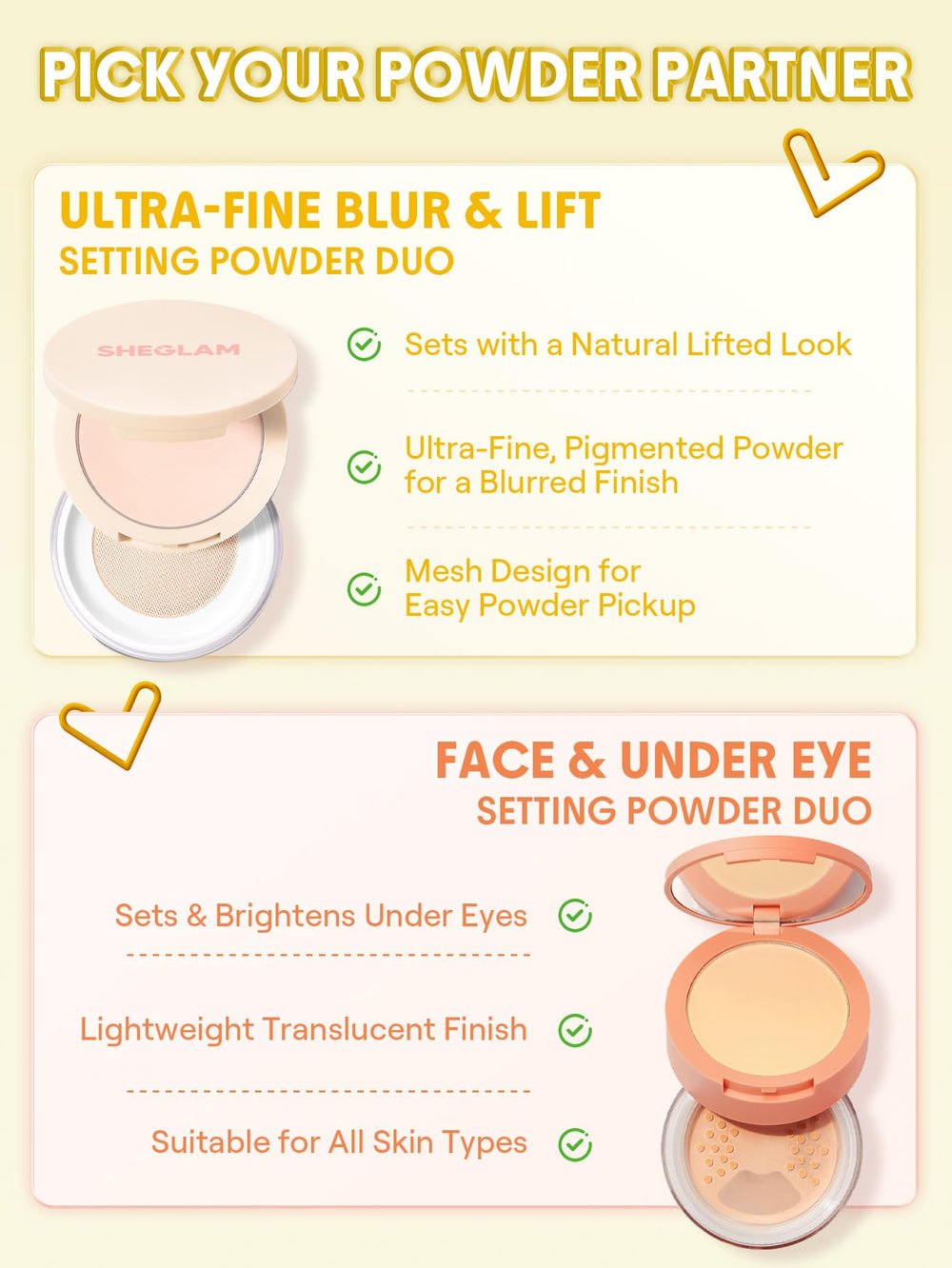 SHEGLAM application brush picking up pressed powder for targeted lifting and definition