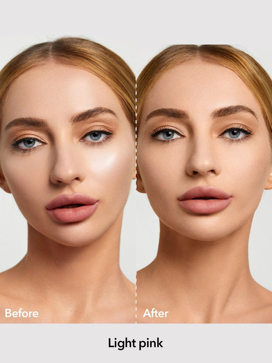 SHEGLAM open container revealing light pink baked powder surface, highlighting soft texture benefit