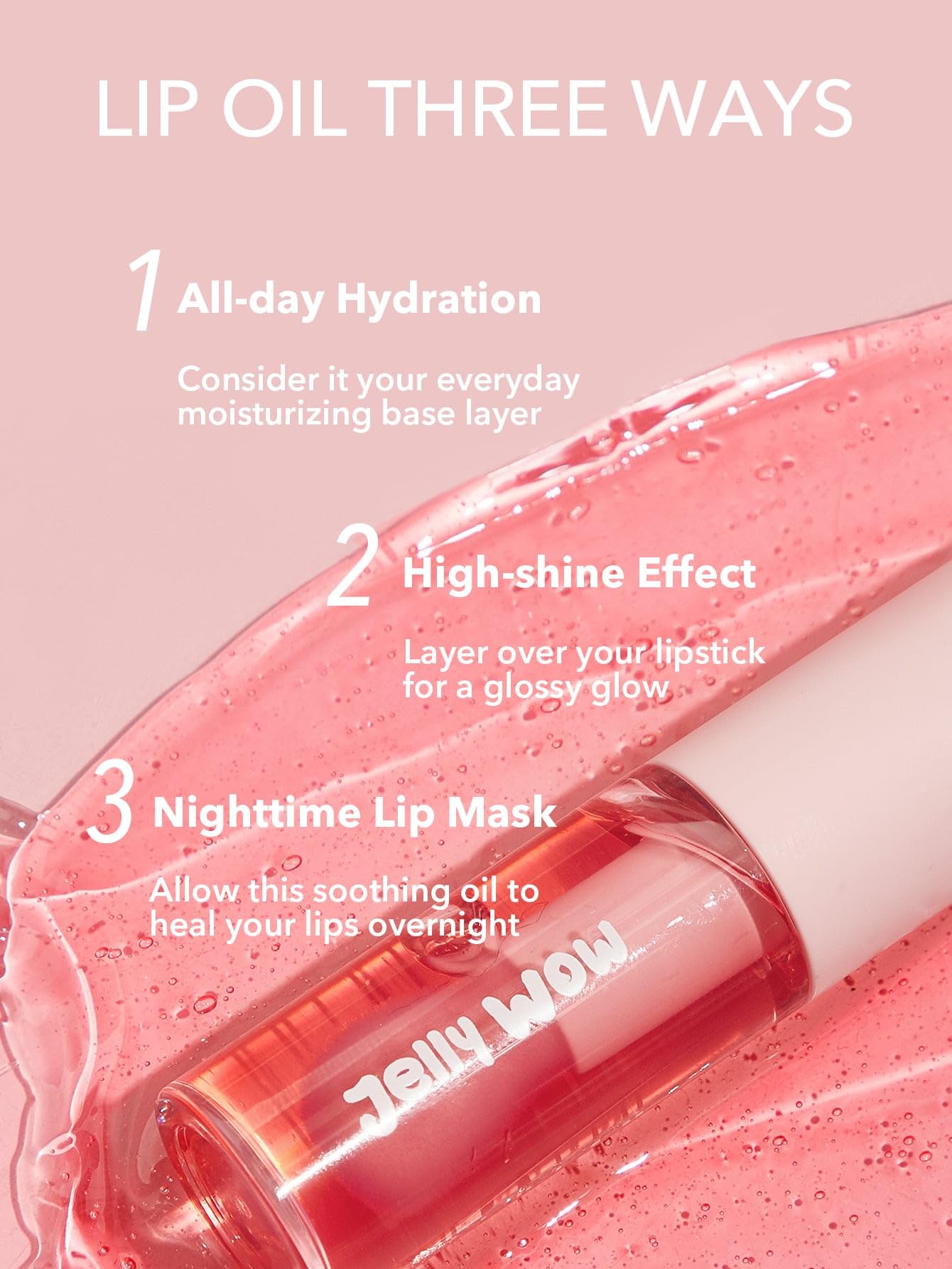 SHEGLAM applicator close-up with jelly wand, precise application and smooth glide benefit