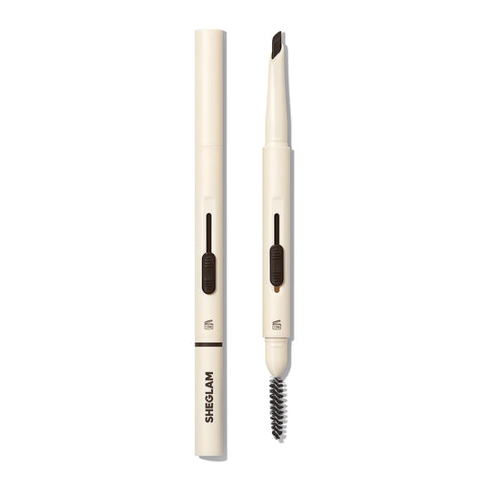 SHEGLAM front packaging showing pencil and spoolie for defined brows