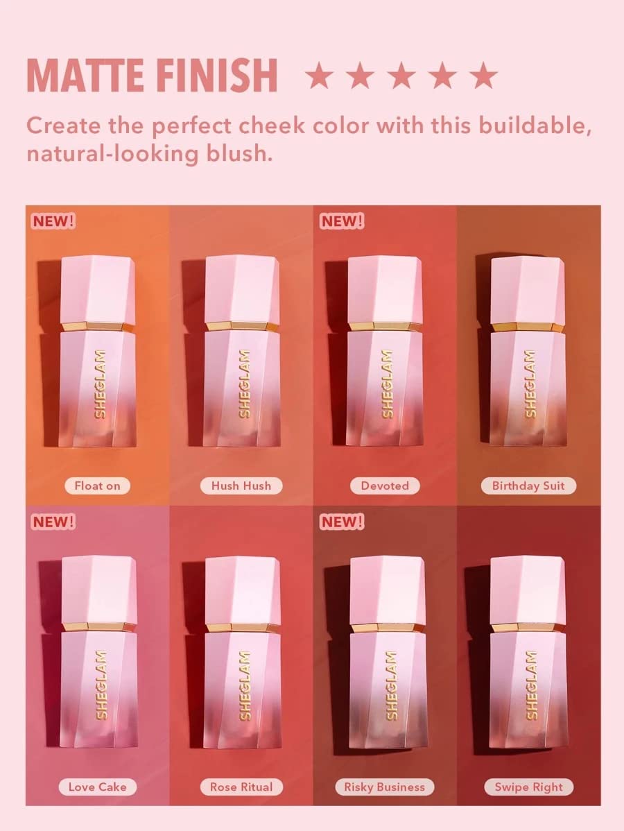 SHEGLAM bottle in hand showing scale and travel-friendly size advantage