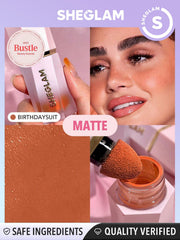 SHEGLAM label closeup showing ingredients and cruelty-free benefit