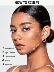 SHEGLAM blending demo with brush and fingers for smoother finish