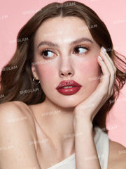SHEGLAM gloss top view highlighting sheer tint and high-shine finish benefit