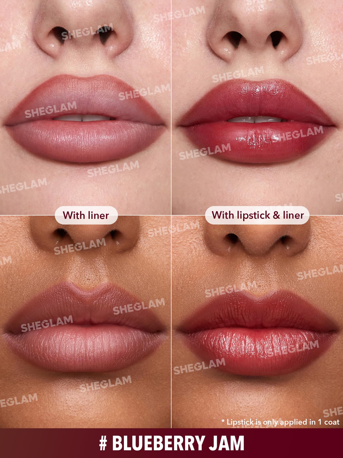 SHEGLAM liner close-up illustrating creamy tip for precise lip definition