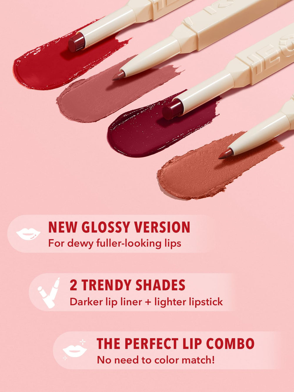 SHEGLAM texture swipe displaying glossy sheen and buildable color payoff