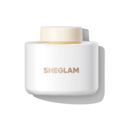 SHEGLAM front packaging showing minimalist jar and label, professional finish