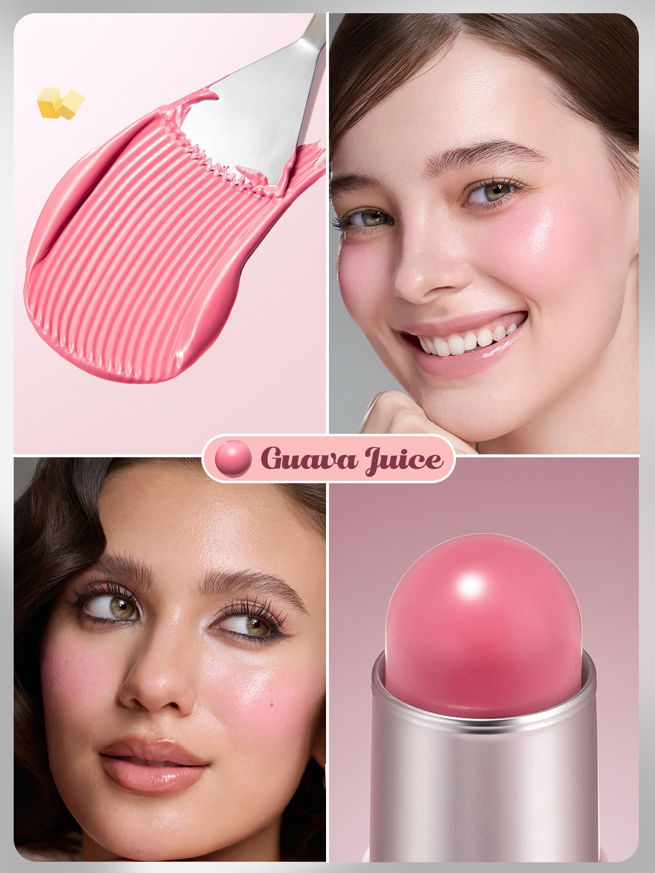 SHEGLAM blush in-hand application demonstrating easy on-the-go use