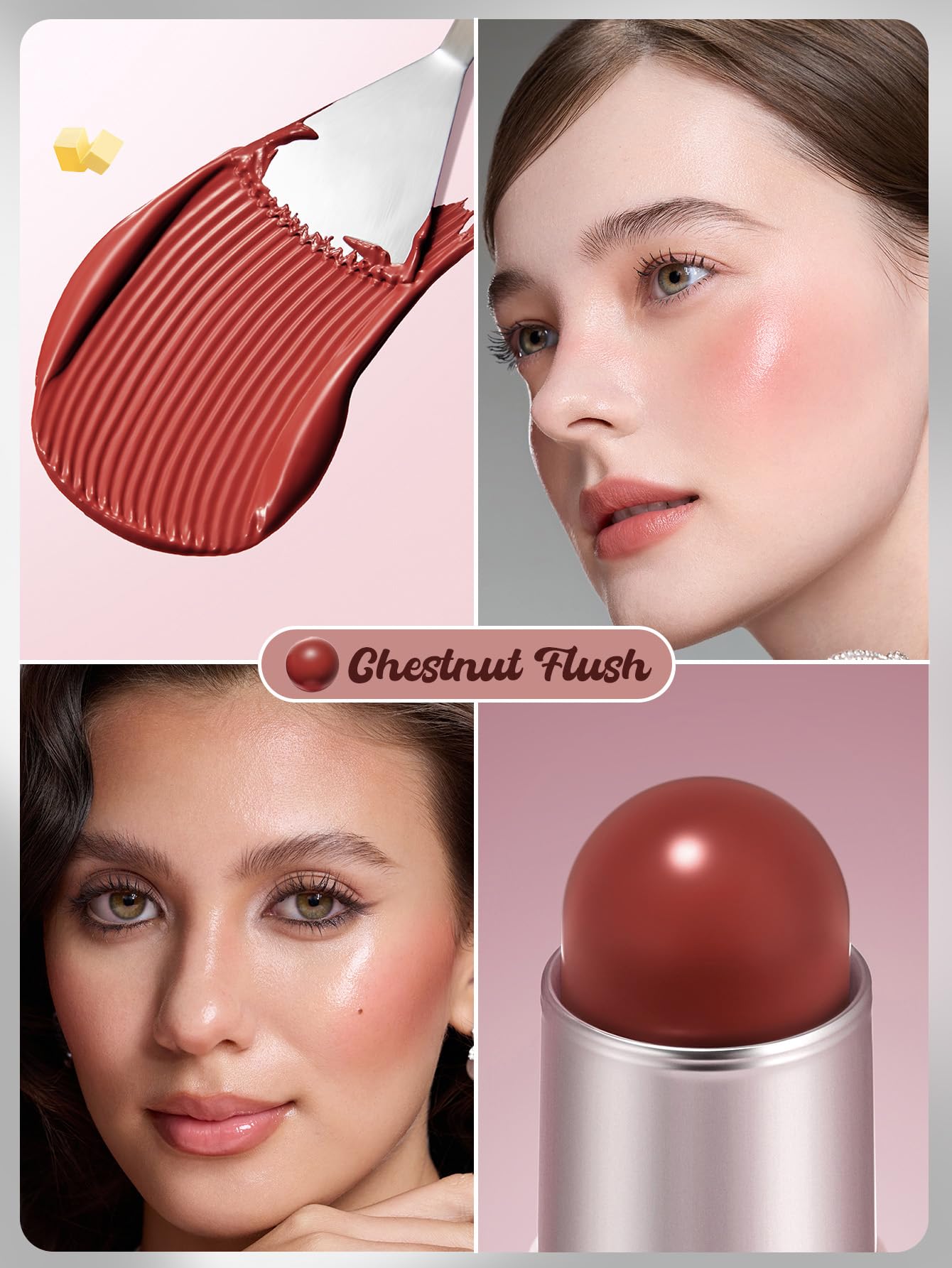 SHEGLAM close-up of cream sheen showing dewy finish and soft texture