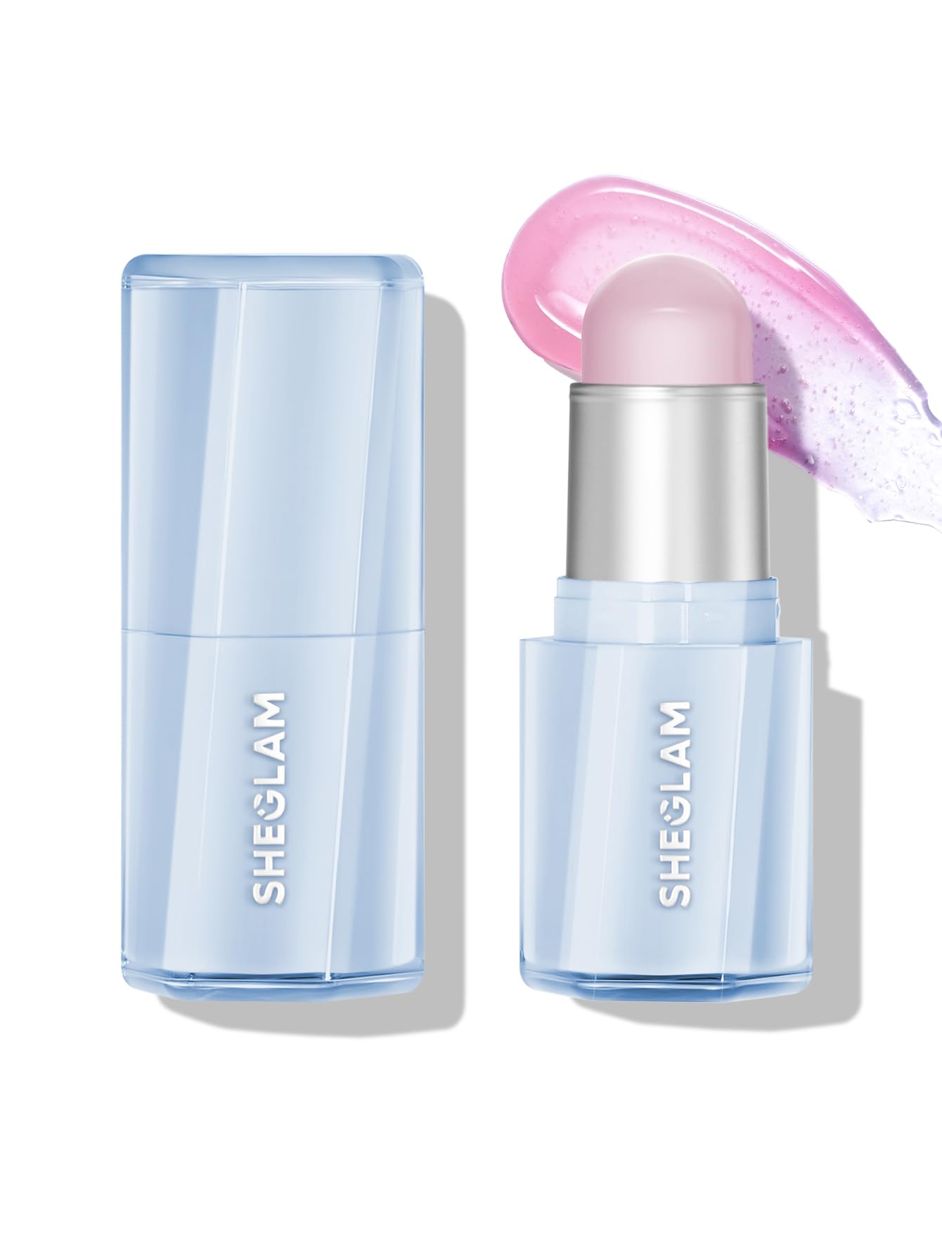 SHEGLAM front view of blush stick showing sleek hexagon tube and shade