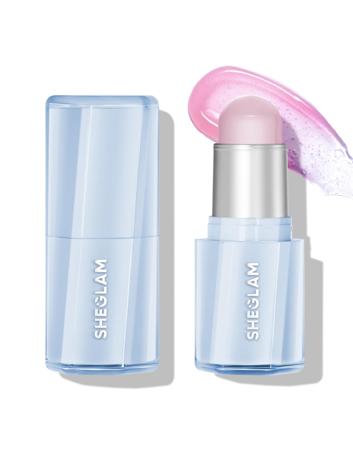 SHEGLAM front view of blush stick showing sleek hexagon tube and shade