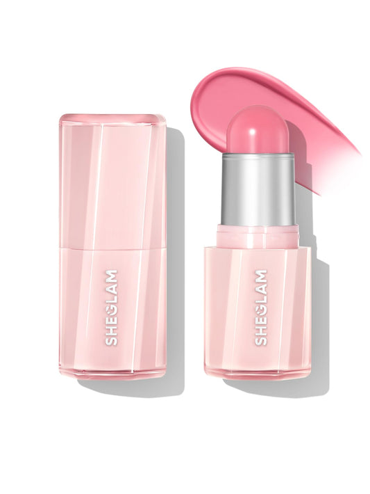 SHEGLAM blush stick front view showing sleek packaging and portable design