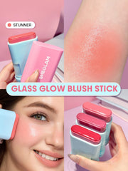 SHEGLAM stick applied on cheek demonstrating easy, quick application