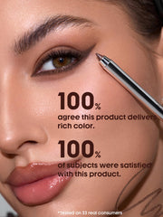 SHEGLAM Boldline Chocolate close-up of sharpened wood pencil for crisp lines