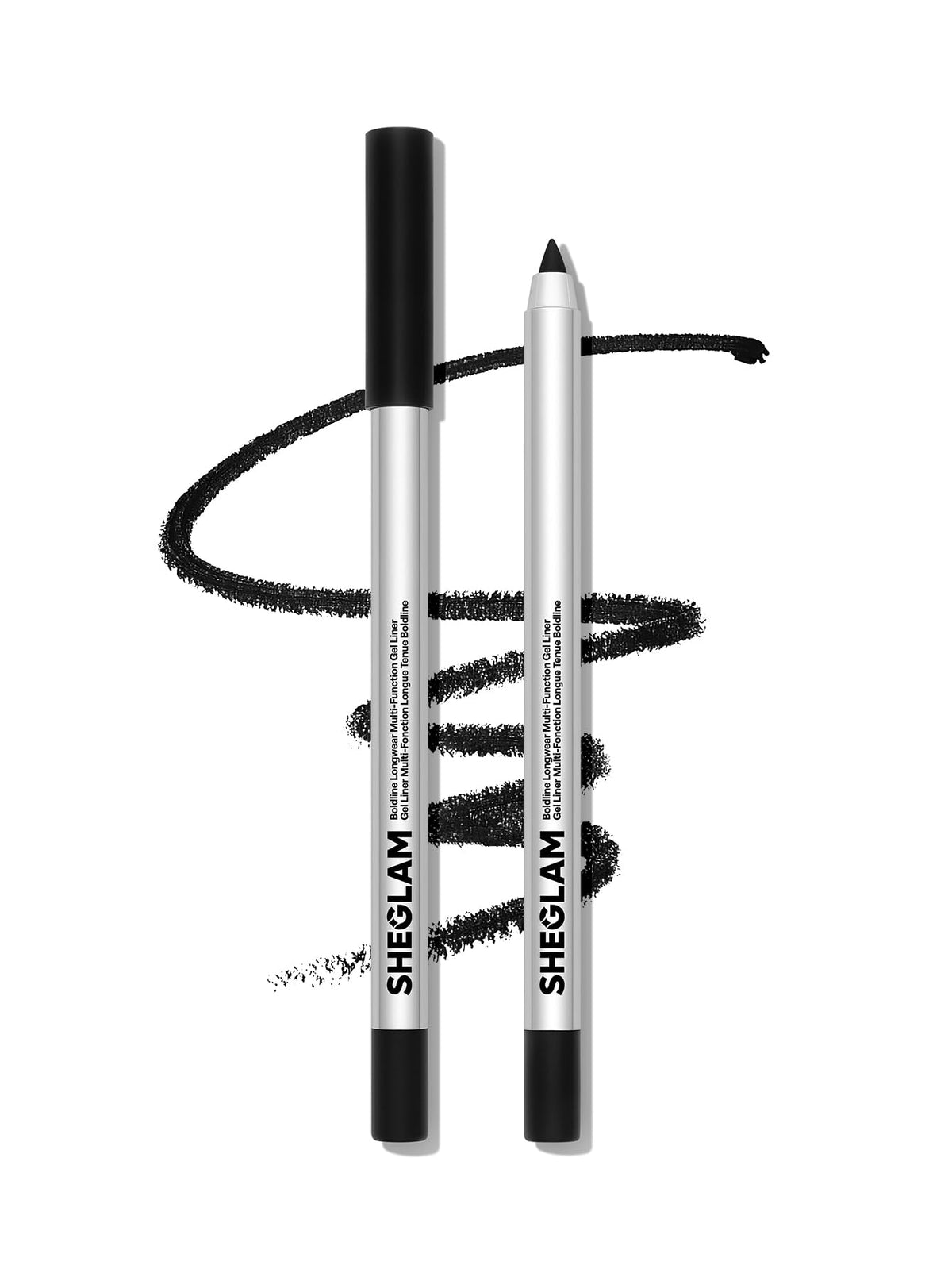 SHEGLAM Boldline pencil front view showing elegant finish and instant payoff