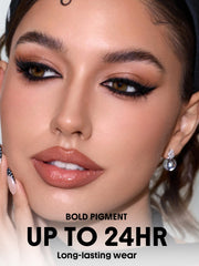 SHEGLAM Boldline texture swipe on skin showing creamy blendability benefit