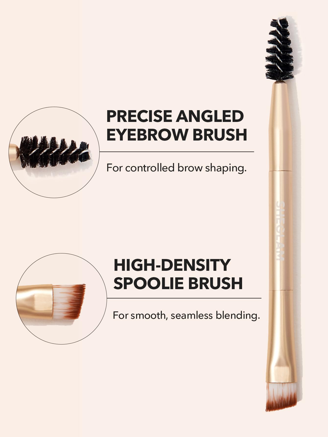 SHEGLAM Boss Brow open cream texture swirled on fingertip for smooth application