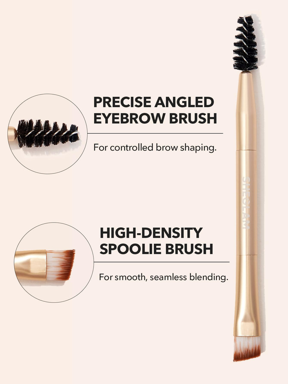 SHEGLAM Boss Brow open cream texture swirled on fingertip for smooth application