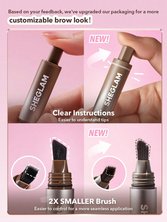 SHEGLAM angled square brush close-up highlighting control and quick blending benefit
