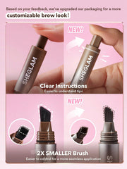 SHEGLAM angled square brush close-up highlighting control and quick blending benefit