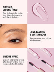 SHEGLAM application on model demonstrating tamed natural brows
