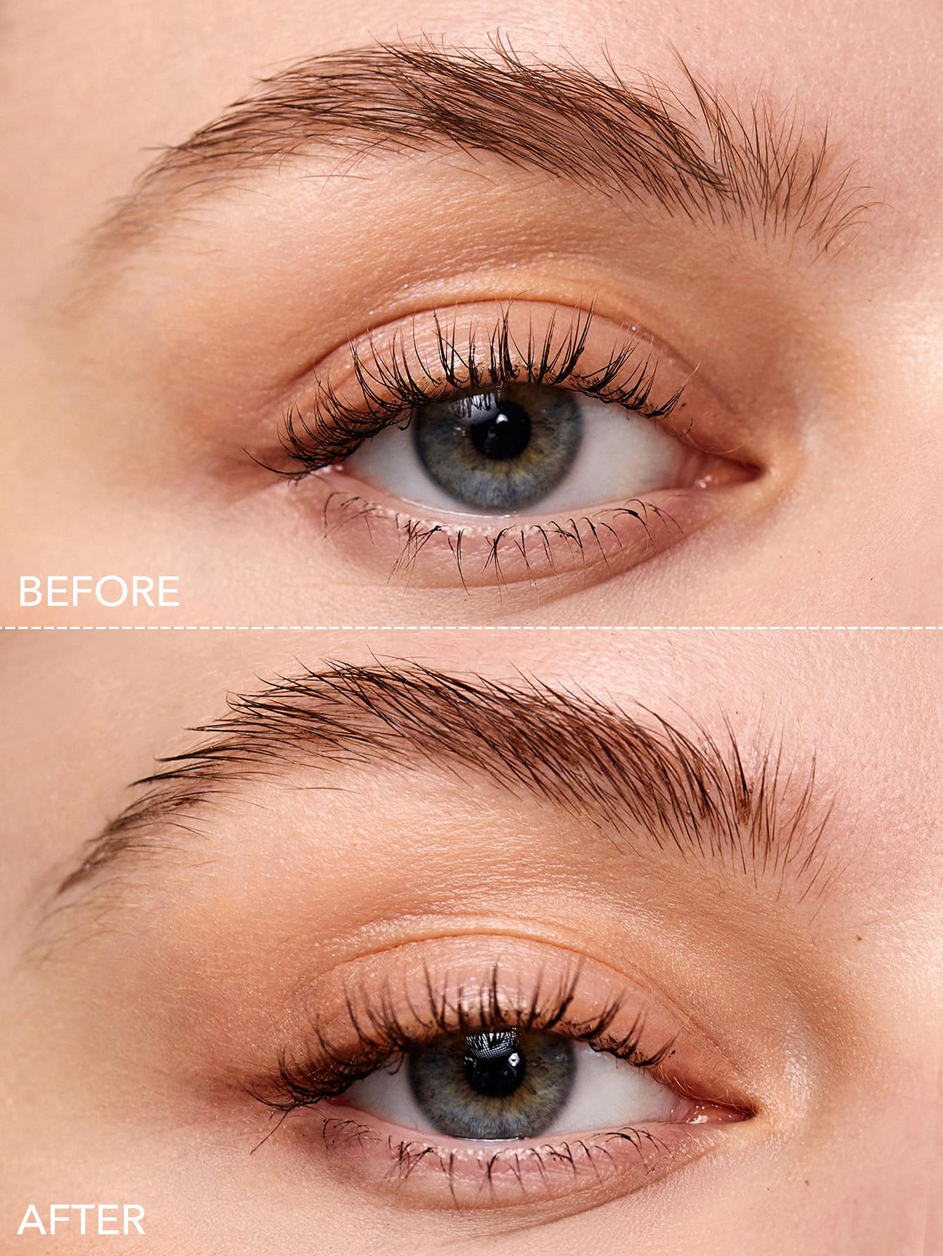 SHEGLAM before and after brows showing enhanced definition