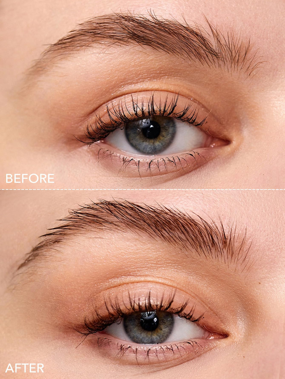 SHEGLAM before and after brows showing enhanced definition